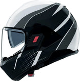 Casque Modulable Travelling Pour Moto Nolan N120-1 Blanc / Noir / Anthracite Fluente 359 Taille L