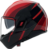 Casque Modulable Travelling Pour Moto Nolan N120-1 Rouge / Noir / Rouge Viscéral Fluente 360 Taille Xxxl