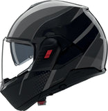 Casque Modulable Travelling Pour Moto Nolan N120-1 Gris Lave / Noir / Anthracite Fluente 361 Taille Xxxl