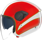 Casque Urban Commuting Pour Moto Nolan N20-2 Visor Blanc / Vert / Rouge Tricolore 346 Taille S