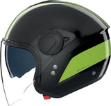 Casque Urban Commuting Pour Moto Nolan N20-2 Visor Noir / Vert Impulsion Dolce Vita 352 Taille L