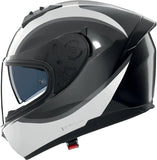 Casque Intégral Speeding Pour Moto Nolan N60-6 Noir / Blanc / Gris Bifase 350 Taille Xxs