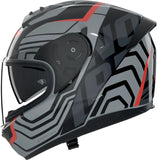 Full-Face Speeding Motorcycle Helmet Nolan N60-6 Black / Grey / Red Eclettico 351 Size S