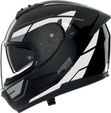Casque Intégral Speeding Pour Moto Nolan N60-6 Noir / Blanc Sincrono 353 Taille Xl