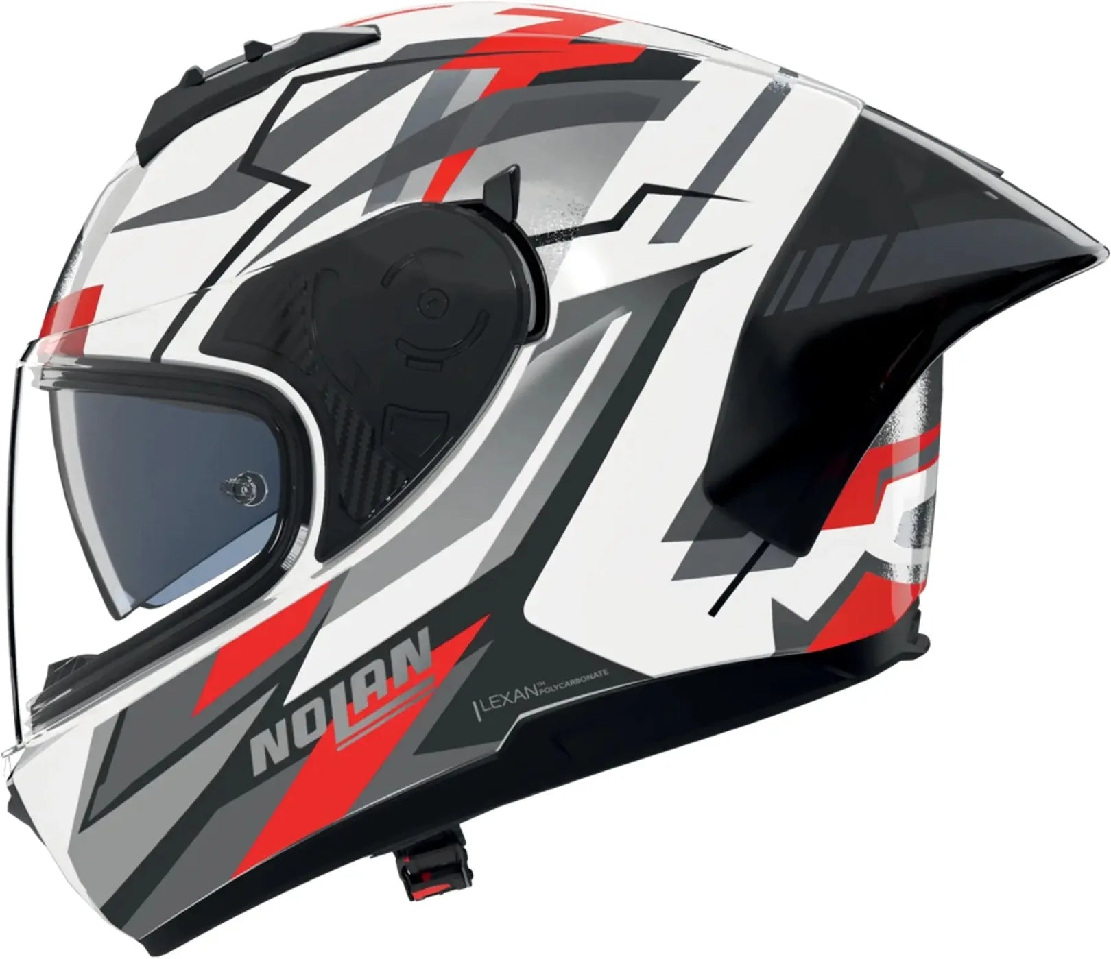 Casque Intégral Speeding Pour Moto Nolan N60-6 Sport Blanc / Noir / Rouge Corsa 356 Taille Xxxl