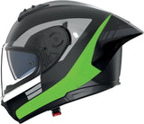 Casque Intégral Speeding Pour Moto Nolan N60-6 Sport Noir / Vert Fluo Contrasto 358 Taille Xxl