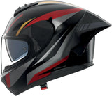 Casque Intégral Speeding Pour Moto Nolan N60-6 Sport Noir / Rouge / Anthracite / Or Lesmo 353 Taille Xxs