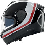 Casque Intégral Speeding Pour Moto Nolan N80-8 Noir / Anthracite / Blanc / Rouge Incline 353 Taille S