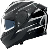Casque Intégral Speeding Pour Moto Nolan N80-8 Noir / Anthracite / Argent Chromé Fervo 356 Taille Xxxl