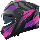 Casque Intégral Speeding Pour Moto Nolan N80-8 Noir / Fuchsia / Anthracite Trittico 358 Taille Xxxl