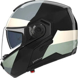 Casque Modulable Travelling Pour Moto Nolan N90-3 06 Noir / Ivoire / Anthracite / Gris Vert Blocco 354 Taille Xl