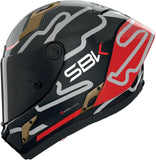 Casque Intégral Speeding Pour Moto Nolan X-804 Rs Ultra Carbon Carbon / Rouge / Or Sbk 360 Taille Xxxl