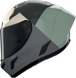 Casque Intégral Speeding Pour Moto Nolan X-804 Rs Ultra Carbon Carbone / Gris Vert / Anthracite / Ivoire Blocco 370 Taille Xxxl
