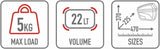 Valises Laterales Monokey Noir 44 Lt Technopolymères - Givi Compatible Avec Suzuki Gsx 1250 F (2010-2016)