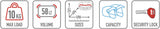 Top Case Monokey Maxia 5 Argent 58 Lt Maxia 5 Technopolymères - Givi Compatible Avec Honda Crosstourer 1200 - Dct (2012-2019)