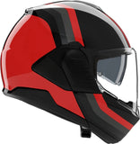 Casque Modulable Travelling Pour Moto Nolan N120-1 Noir / Rouge / Gris Lineo 351 Taille Xs
