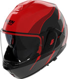 Casque Modulable Travelling Pour Moto Nolan N120-1 Rouge / Noir / Rouge Viscéral Fluente 360 Taille Xxxl