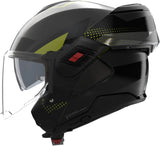 Casque Modulable Travelling Pour Moto Nolan N120-1 Gris Lave / Noir / Vert Impulsion Ciclone 362 Taille Xxxl