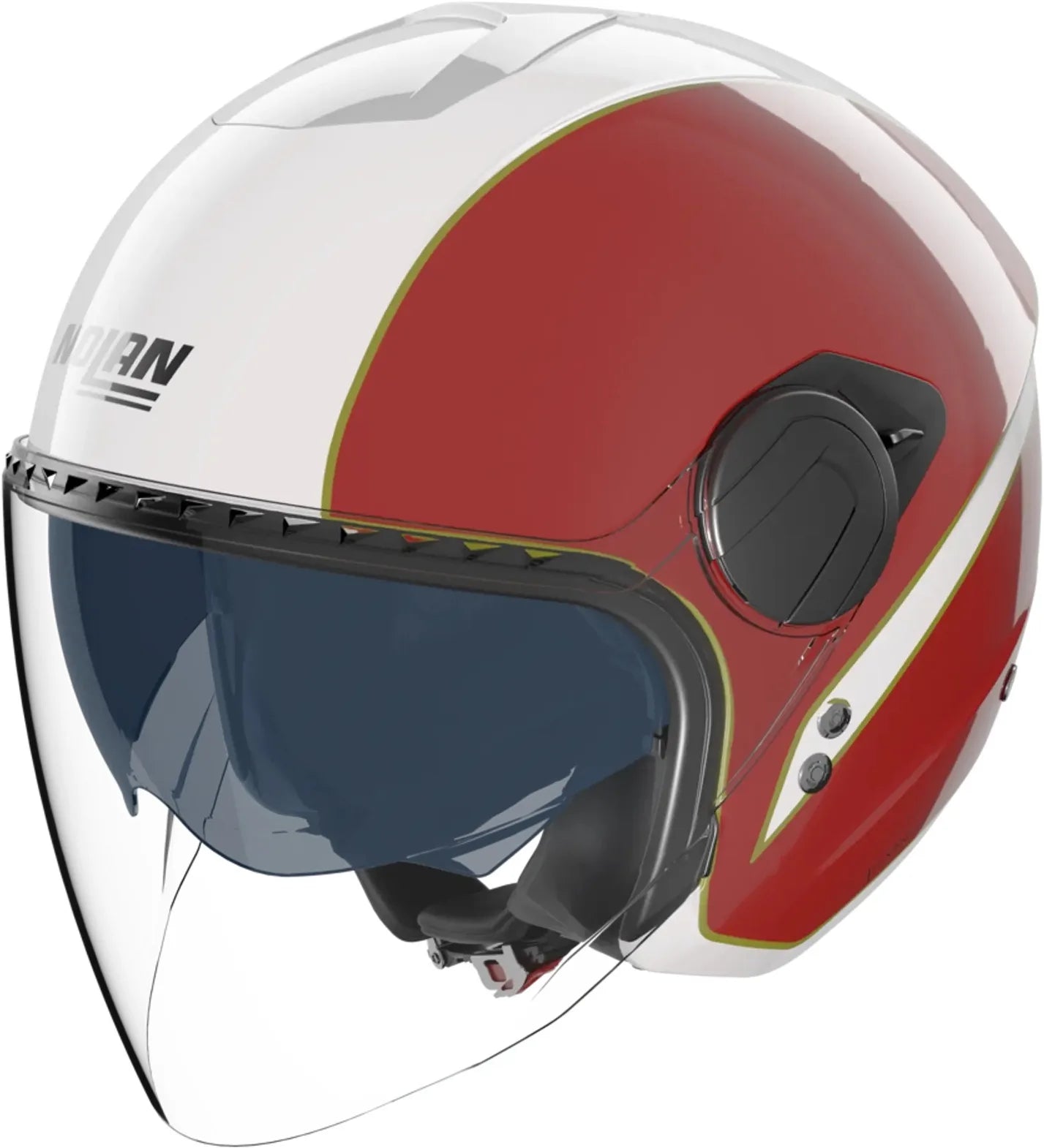 Casque Urban Commuting Pour Moto Nolan N20-2 Visor Blanc / Vert / Rouge Tricolore 346 Taille Xxs