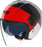 Casque Urban Commuting Pour Moto Nolan N20-2 Visor Noir / Rouge / Anthracite / Blanc Blocco 353 Taille Xs