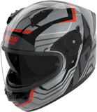 Casque Intégral Speeding Pour Moto Nolan N60-6 Noir / Gris / Rouge Eclettico 351 Taille Xxs