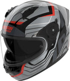Full-Face Speeding Motorcycle Helmet Nolan N60-6 Black / Grey / Red Eclettico 351 Size S