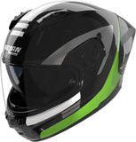 Full-Face Speeding Motorcycle Helmet Nolan N60-6 Sport Black / Fluo Green Contrasto 358 Size M