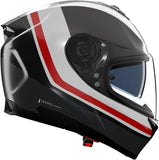 Casque Intégral Speeding Pour Moto Nolan N80-8 Noir / Anthracite / Blanc / Rouge Incline 353 Taille S