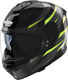 Casque Intégral Speeding Pour Moto Nolan N80-8 Noir / Anthracite / Vert Pulsé Chromé Fervo 354 Taille Xxxl