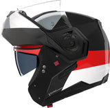 Flip-Up Travelling Motorcycle Helmet Nolan N90-3 06 Black / Red / Anthracite / White Blocco 353 Size M