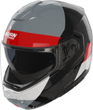 Flip-Up Travelling Motorcycle Helmet Nolan N90-3 06 Black / Red / Anthracite / White Blocco 353 Size M