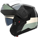 Casque Modulable Travelling Pour Moto Nolan N90-3 06 Noir / Ivoire / Anthracite / Gris Vert Blocco 354 Taille Xl