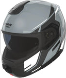 Casque Modulable Travelling Pour Moto Nolan N90-3 06 Gris / Noir / Blanc Sincrono 352 Taille M