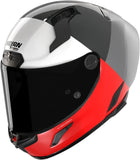 Casque Intégral Speeding Pour Moto Nolan X-804 Rs Ultra Carbon Gris Carbone / Gris Lave / Rouge / Blanc Blocco 369 Taille Xxxl